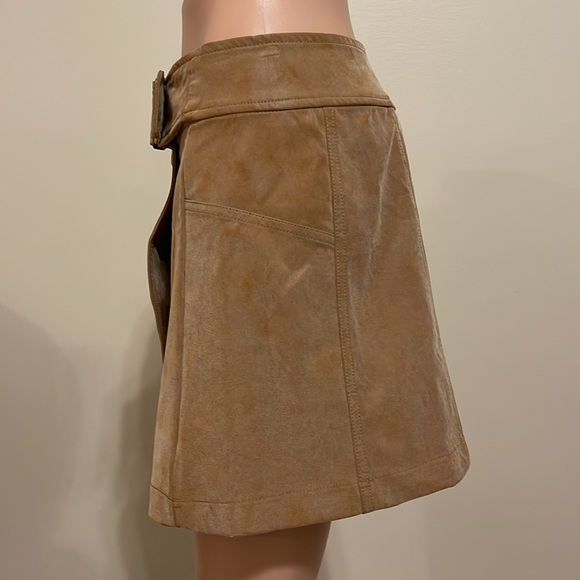 NWT Free People Leather skirt with belt size 6 - Picture 2 of 9
